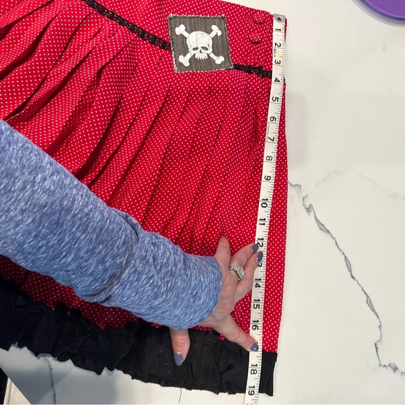 Esprit red white black polka dot Pirate skirt no size tag RARE - Picture 8 of 10